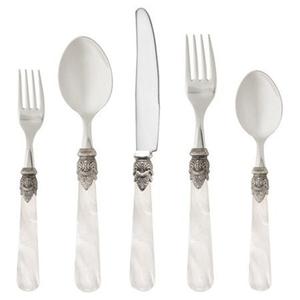 Manche en plastique vintage, cuillère, fourchette, couteau, couverts argentés, ensemble de couverts en acier inoxydable 18/8 de haute qualité - Product Image 1