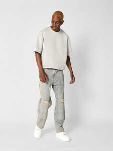 เสื้อยืดโอเวอร์ไซส์ทำจากผ้าฝ้ายเทอร์รี่ใส่ได้ทั้งชายและหญิงเสื้อยืด300GSM บ็อกซี่ฟิตไซส์ใหญ่พิเศษ - Product Image 5