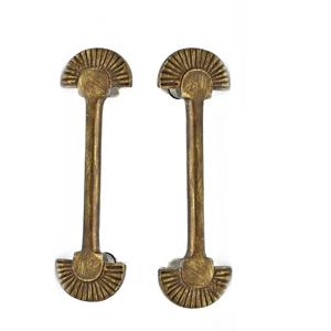 มือจับลิ้นชักตู้เหล็กหล่อแบบประตูบานครึ่งทำจากทองเหลืองโบราณสำหรับตู้เสื้อผ้าห้องนอนและตู้แต่งตัวห้องครัว - Product Image 2