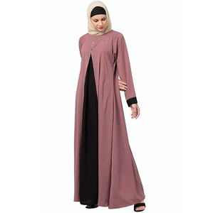 Vente en gros OEM Abaya islamique élégante Robe longue Dubaï Arabe Logo personnalisé Vente chaude Vêtements pour femmes Stretch quadridirectionnel Burqa - Product Image 3