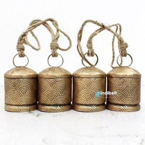 Decoración de Navidad Recuerdos personalizados Cena Campana Ornamento Mango Latón Campana de mano - Product Image 2