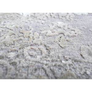 Tapis en laine et soie noués à la main Aurora gris et noir, motif médaillon rectangulaire en puzzle pour la maison, le couloir, le salon, modèle SKWS-104 - Product Image 3