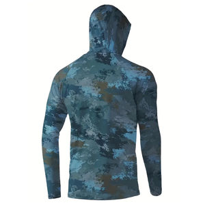 Ropa de pesca protectora directa de fábrica Camisas de manga larga Sudaderas CON CAPUCHA DE PESCA transpirables de secado rápido para hombres - Product Image 2