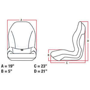 Asiento para Tractor de Jardín y Cortacésped Compacto con Reposabrazos - Product Image 2