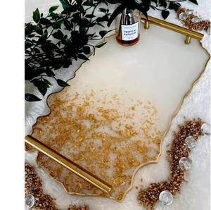 Plateau décoratif en résine pour chambre et salle de bain - Product Image 1