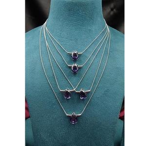 สร้อยคอเงินคุณภาพสูงห้าชั้น ดีไซน์เนอร์ คอลเลคชั่นสำหรับงานแต่งงาน งานปาร์ตี้ และสวมใส่ลำลอง สำหรับผู้หญิงและเด็กผู้หญิง - Product Image 1