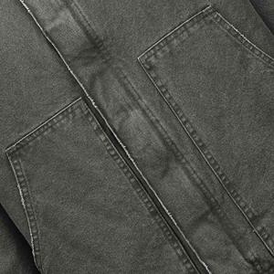 Veste en jean dégradé sur mesure pour homme, nouvelle collection automne-hiver, style américain, délavée, effet usé, col court uni. - Product Image 2