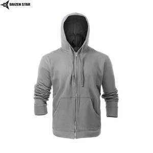 Sudaderas con Cremallera para Hombre, Color Sólido, 100% Algodón, Felpa, Corte Regular, Invierno, Casual, Servicio OEM, 500 Gramos - Product Image 5