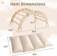 LM KIDS Bois Enfants Multi-fonctionnel Arc-en-ciel Rocking Boat & Chair Toddler Indoor Playground Kids Educational Wooden Toy
