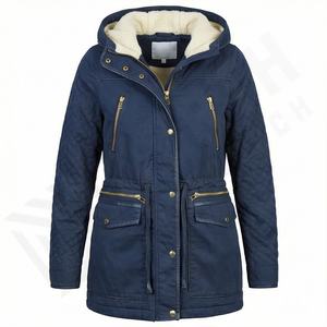 <b>Parka</b> Jacket Fur Hood Ladies Comfortable Durable Girls <b>Coat</b> Insulated Warm <b>Winter</b> Thermal Outerwear Heavy Duty Snow Protection - Product Image 1