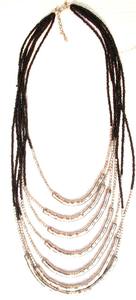 สร้อยคอสำหรับผู้หญิงคุณภาพระดับพรีเมียมเม็ดลูกปัดโลหะชุบทองแฟชั่นชุดปาร์ตี้งานแต่งงานวัสดุเพชรไข่มุกทองเหลือง - Product Image 3