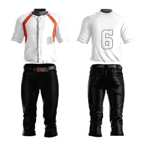 Conjunto de uniforme de béisbol 100% poliéster personalizado al por mayor para hombre calidad única y característica transpirable para jugar en equipo - Product Image 1