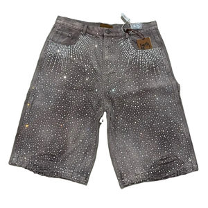 Hombres de alta calidad Rhinestone corto adulto desgaste Venta caliente cómodo precio barato transpirable hombres Rhinestone corto con logotipo personalizado - Product Image 1