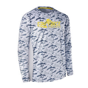 Polo de manga larga con protección UV seco hecho a medida de alta calidad, camisas de pesca, ropa deportiva impermeable, Impresión de sublimación completa rápida - Product Image 6
