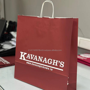Vente en gros Sacs en papier kraft à poignée torsadée pour la restauration rapide à emporter et le shopping - Product Image 1