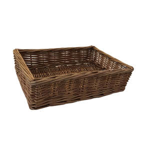 Red <b>Hamper</b> Small Double Steamed <b>Wicker</b> Decorative Tray - Product Image 2