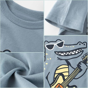 Camiseta de algodón de punto para niños pequeños, ropa de Boutique con apliques personalizados, ropa de verano cómoda para niños, ropa para niños, camisas - Product Image 6
