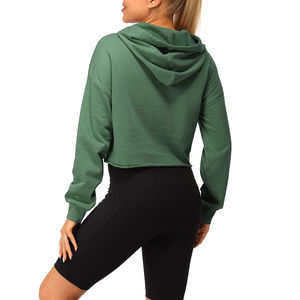 Sudaderas con Capucha Corta de Alta Calidad 2026 para Mujer, Logotipo Personalizado Bordado, Estilo Urbano, Hombros Caídos - Product Image 4