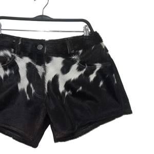 Meilleure vente Shorts en cuir de vache pour hommes de couleur unie Style de rue Shorts en cuir de vache avec poches latérales - Product Image 3