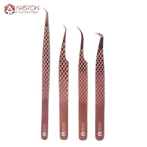 Juego de pinzas de extensión de pestañas postizas de acero inoxidable Multicolor personalizables OEM 4 piezas - Product Image 4