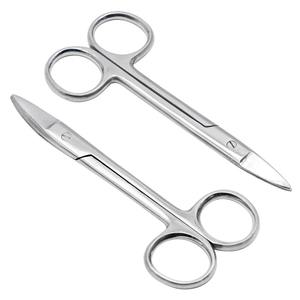 Ciseaux à couronne métalliques 1 pièce, ciseaux dentaires en acier inoxydable, tête incurvée/droite, instrument chirurgical, outils orthodontiques - Product Image 3