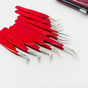 แหนบต่อขนตาสแตนเลสแบบกำหนดเอง ปลายไฟเบอร์ จับถนัดมือ ป้องกันไฟฟ้าสถิต รับผลิตแบรนด์ส่วนตัว สีตามสั่ง อุปกรณ์ต่อขนตา - Product Image 2