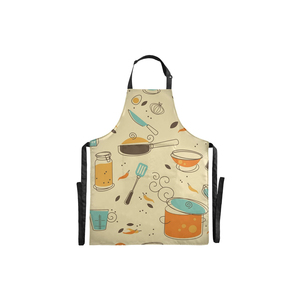 Delantal de cocina de algodón transpirable superventas fácil de usar con logotipo personalizado - Product Image 2