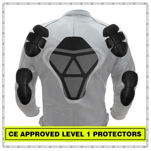 Chaqueta de moto de cuero con aprobación CE para Hombre | Chaqueta de motociclista con estilo | Chaqueta de montar de cuero duradera - Product Image 5