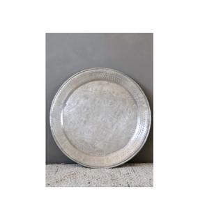 Plateau de service personnalisé en métal enduit de poudre d'or Plateau de décoration de fruits et fleurs Plateau de service en métal doré très vendu pour les festivals - Product Image 3