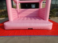 Château gonflable rose pailleté de 13 pieds avec toits de château pour usage commercial et événements, structure gonflable en PVC pour entreprises