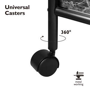 เกวียนบริการแบบพกพา KD ชั้นไม้ลามิเนตโครงเหล็กเคลือบผงที่เชื่อถือได้ - Product Image 5
