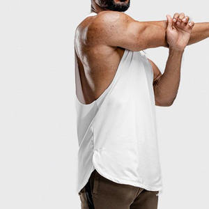 Camisetas sin mangas de algodón personalizadas para hombre, ropa exclusiva para gimnasio, ropa de yoga, cuello redondo con ajuste holgado - Product Image 2