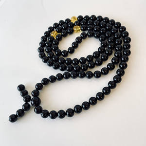 ลูกประคำพุทธศาสนา, ลูกปัดอำพันเชอร์รี่พร้อมตัวคั่นสีเหลือง, อำพันบอลติกธรรมชาติ - Product Image 1