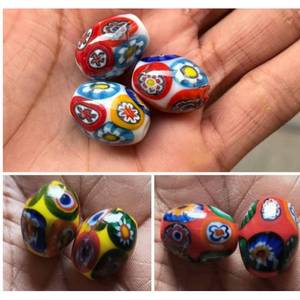 Cuentas de Vidrio de Murano Hechas a Mano de 14 mm, Técnica de Lampworking, Cuentas de Vidrio de Murano de 12 mm - Product Image 2