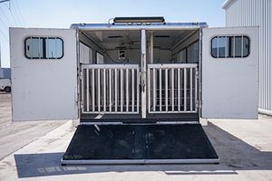 Best Quality With The Best Market Price Aluminum Livestock <b>Trailer</b> Dual Axle Black With Red Reflectors And Silver Trim - Product Image 4
