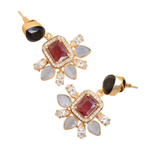 Pendientes de Latón Natural con Circonita Premium, Cristal Curativo Genuino, Textura Mate de Latón, Sin Níquel, Duraderos, Perfectos para Venta al por Mayor - Product Image 3