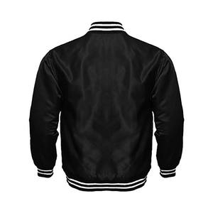 Veste Varsity en satin pour hommes avec manches en cuir Veste Varsity Letterman personnalisée en chenille - Product Image 2