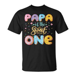 T-shirt Papa Of The Sweet One a maniche corte con stampa digitale per riunioni di famiglia, feste, adulti, uomini - Product Image 1
