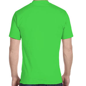 <b>Men's</b> Neon Green Slim Fit Short Sleeve T-<b>Shirt</b> <b>Bright</b> Soft Cotton Crew Neck Casual Wear for Summer Parties Street Style Front - Product Image 4