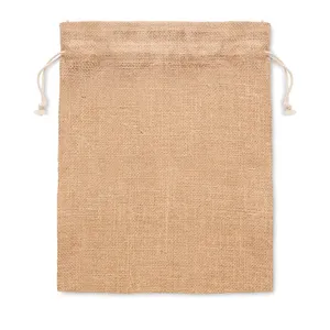 Borsa Sportiva Sostenibile in Iuta Media con Coulisse per Merchandising Promozionale - Product Image 2