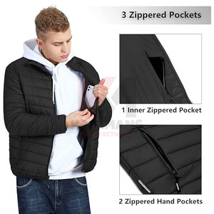 Chaqueta acolchada personalizada para hombre, marca OEM, serigrafía bordada, ligera, resistente al agua, Abrigo acolchado para nieve y esquí - Product Image 3