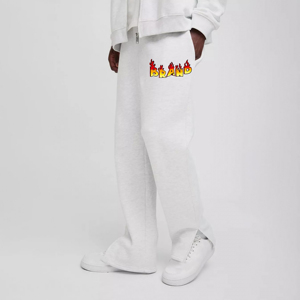 กางเกงทรงหลวมแบบลำลองสำหรับผู้ชายปรับแต่งได้สำหรับฤดูร้อนมีกระเป๋าด้านข้างและการตกแต่งปักลายสไตล์ซักได้ - Product Image 1