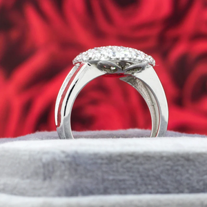 แหวนหมั้นเพชรโมอิสซาไนต์เงินแท้ 925 ชุบสแตนเลสสตีล เครื่องประดับแฟชั่นสำหรับผู้หญิง ดีไซน์หรูหรา - Product Image 2