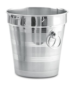 Cubo de hielo de acero inoxidable Enfriador Cubo de vino de hielo portátil Cubo de champán de metal - Product Image 3