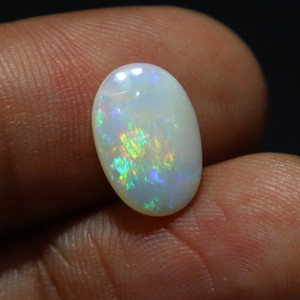 2.00 Carat Top Quality Natural Australian Opal Multi <b>Fire</b> Cabochon Gemstone 12X9X3 MM Opal Solid for Jewelry Making Gemstone - Product Image 2