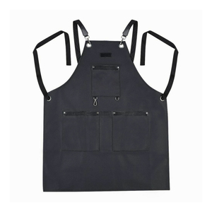 Delantales lavables multiusos de peluquería vaquera con bolsillos estilo de lavado estilista de salón hombres mujeres delantal de salón de belleza ajustable - Product Image 4