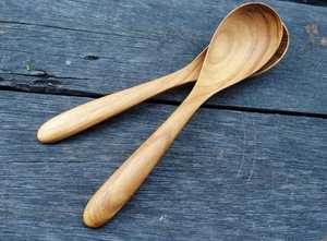 Cuillères en bois artisanales de qualité supérieure pour la cuisine, le service, le mélange et la préparation des aliments, fabriquées en bois durable - Product Image 6