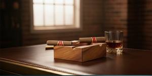 ที่เขี่ยบุหรี่สี่เหลี่ยมสไตล์อเมริกันไม้เนื้อแข็งสำหรับร้านกาแฟสำนักงานและใช้ที่บ้านในราคาไม่แพง - Product Image 3