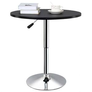 Table de bar irrégulière à hauteur réglable avec base en aluminium et plateau en MDF noir Design Art déco 100% fait à la main pour la maison et le bureau - Product Image 3