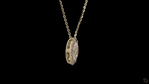 1.22 Ct Marquise Cut Lab Grown Diamond Collier 14K Or Jaune Léger Élégant Bijoux Ethiques pour Un Usage Quotidien - Product Image 6